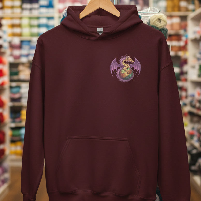 Pocket Dragon Hoodie Maroon / S