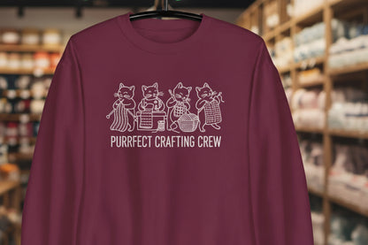 Purrfect Sweatshirt Maroon / S
