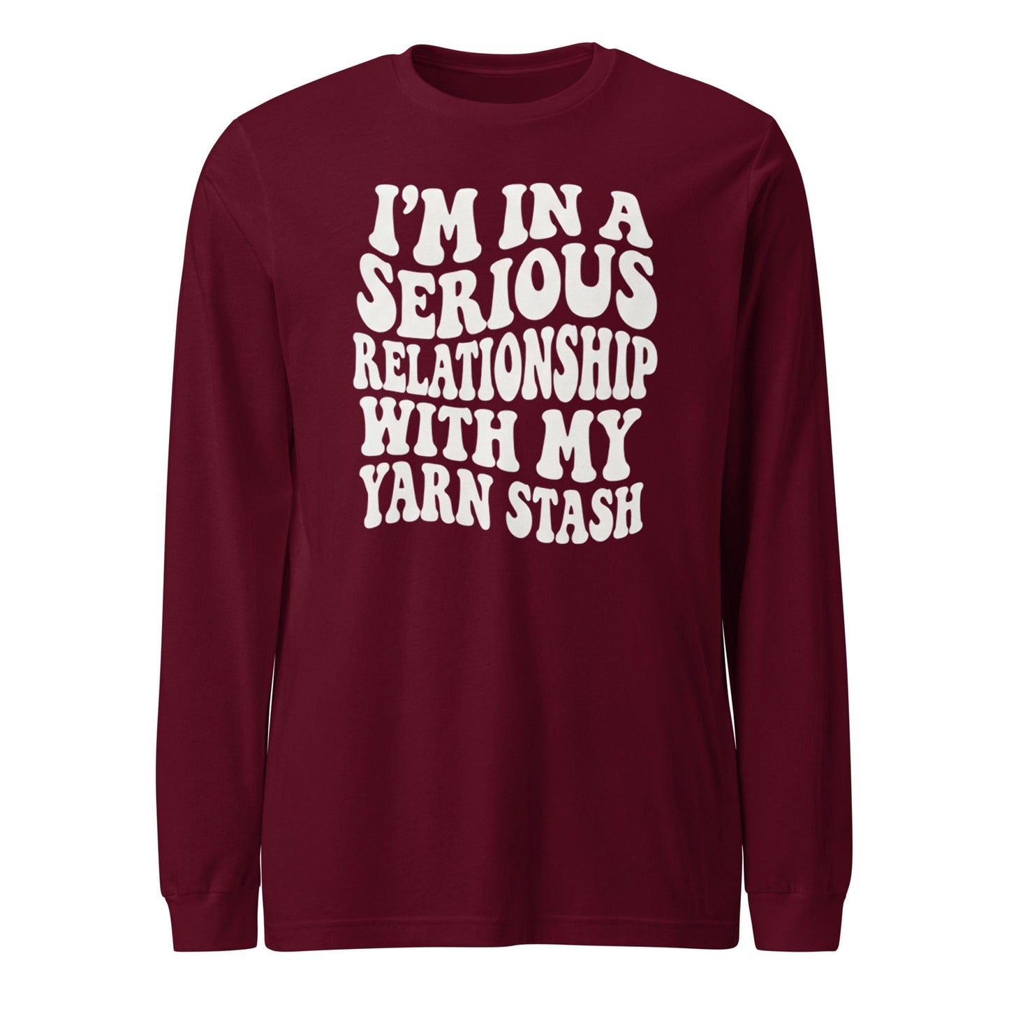 Serious Relationship Long Sleeve Tee Maroon / S