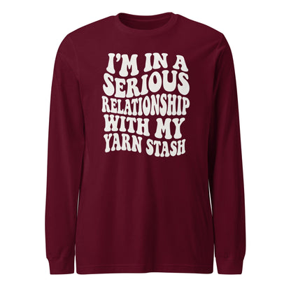 Serious Relationship Long Sleeve Tee Maroon / S