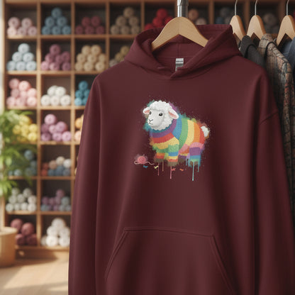 Sheep Dye Splash Hoodie Maroon / S