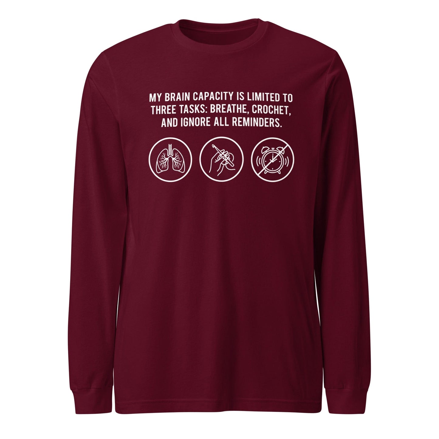 Task List Long Sleeve Tee Maroon / S