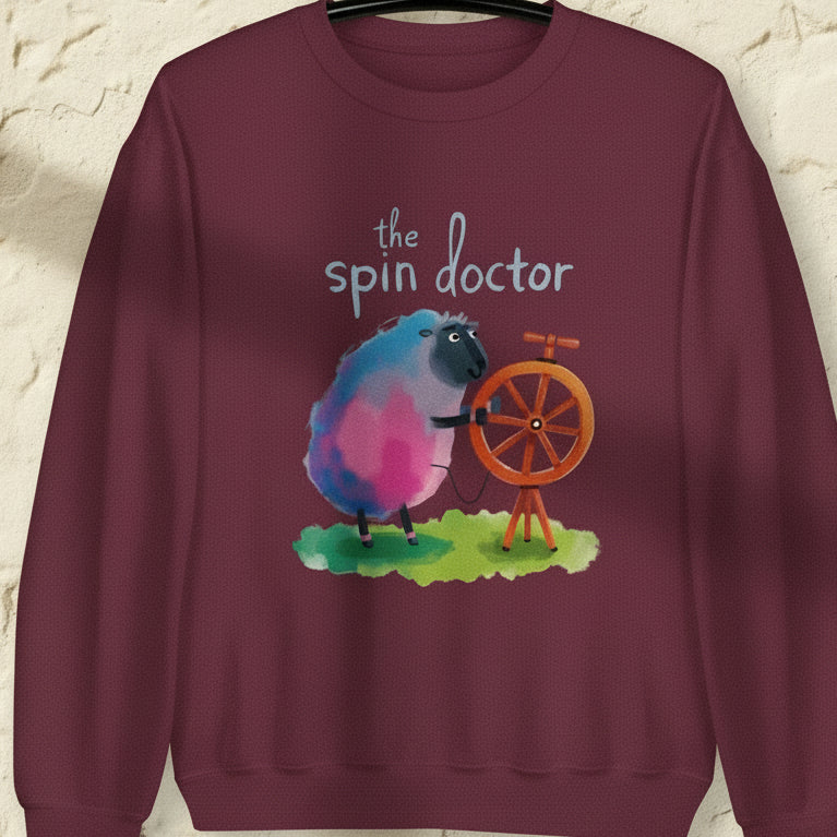 The Spin Doctor Sweatshirt Maroon / S