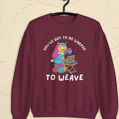 Warped to Weave Sweatshirt Maroon / S
