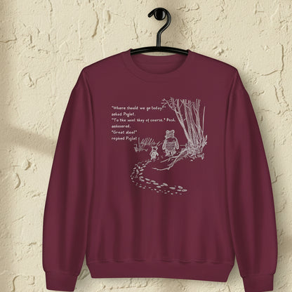 Where Shall We Go Sweatshirt Maroon / S