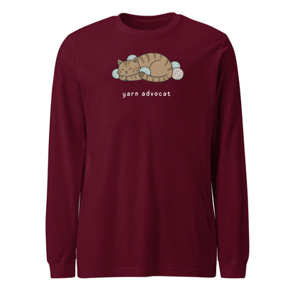 Yarn Advocat Long Sleeve Tee Maroon / S