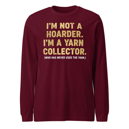 Yarn Collector Long Sleeve Tee Maroon / S
