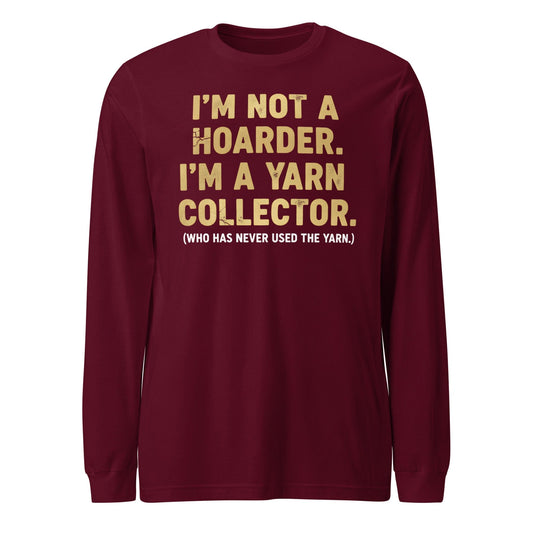 Yarn Collector Long Sleeve Tee Maroon / S