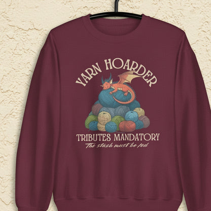 Yarn Hoarder Sweatshirt Maroon / S