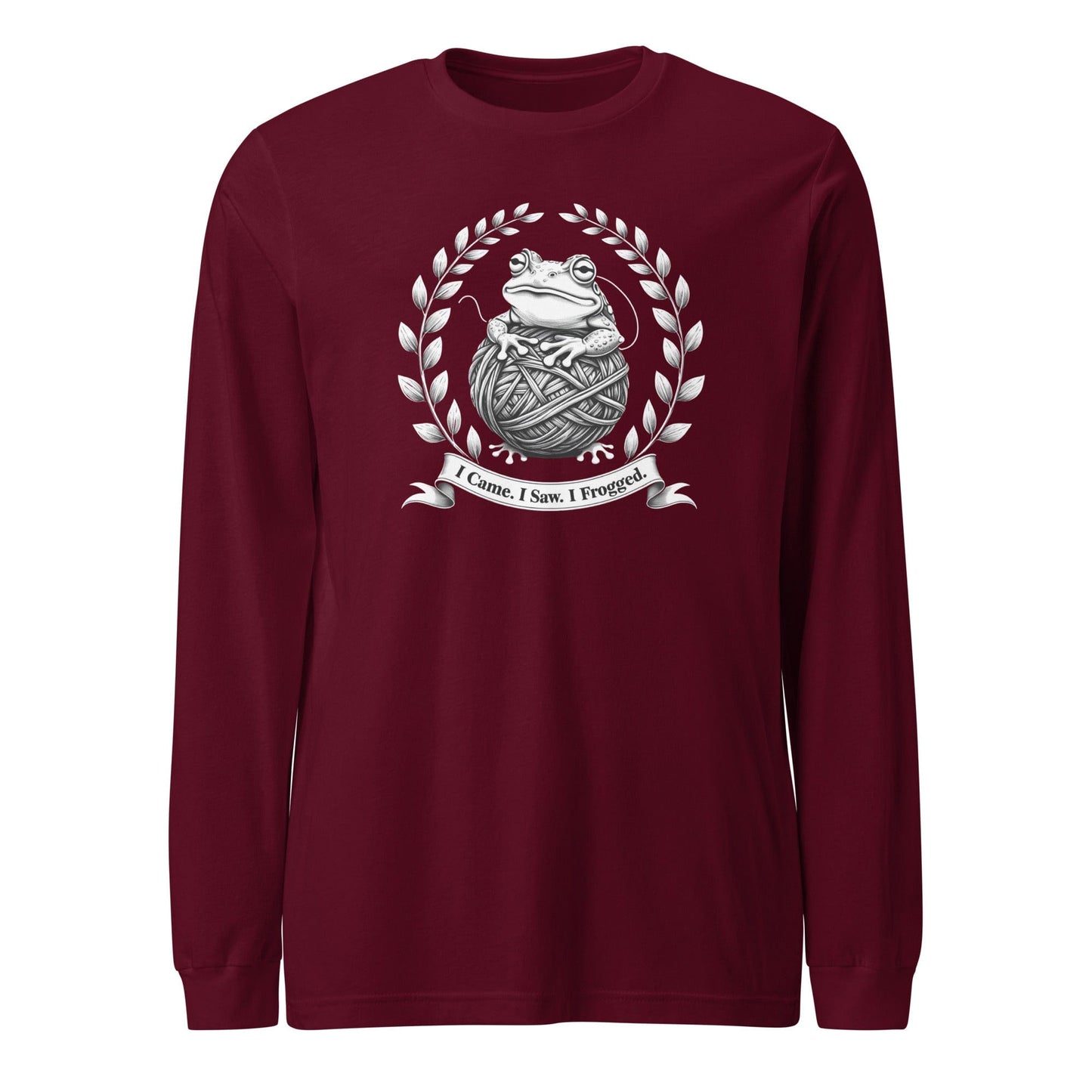 I came, I saw, I Frogged Long Sleeve Tee Maroon / XS