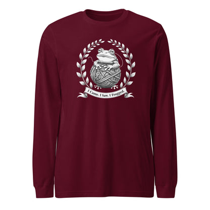 I came, I saw, I Frogged Long Sleeve Tee Maroon / XS