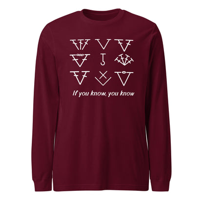 If you know, you know Long Sleeve Tee Maroon / XS