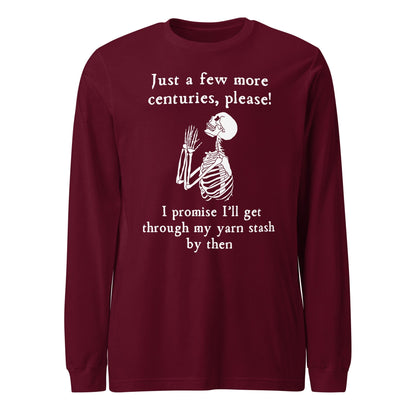 Just a Bit Longer Long Sleeve Tee Maroon / XS