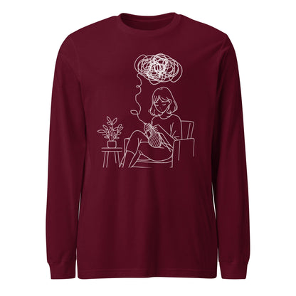 Mental Health Long Sleeve Tee Maroon / XS