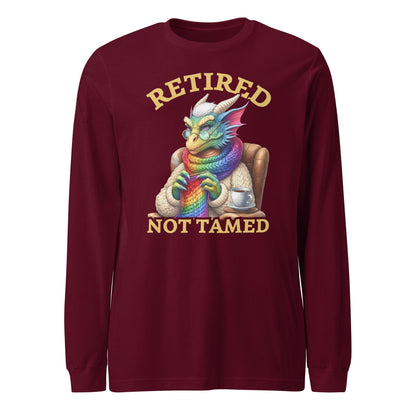 Retired not Tamed Long Sleeve Tee Maroon / XS