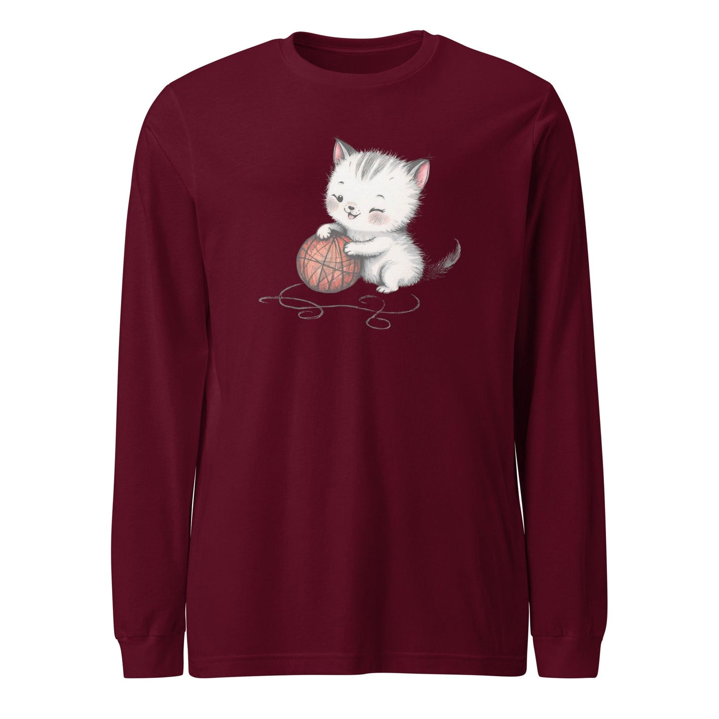 Soft Kitty Long Sleeve Tee Maroon / XS