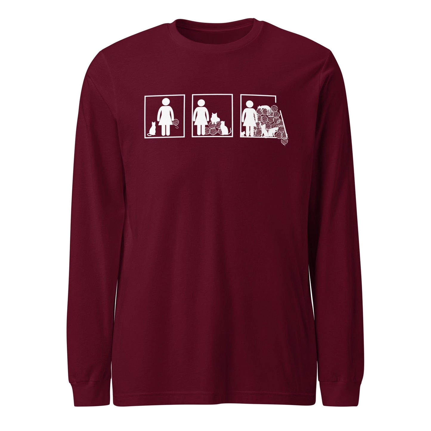The Inevitable Escalation Long Sleeve Tee Maroon / XS