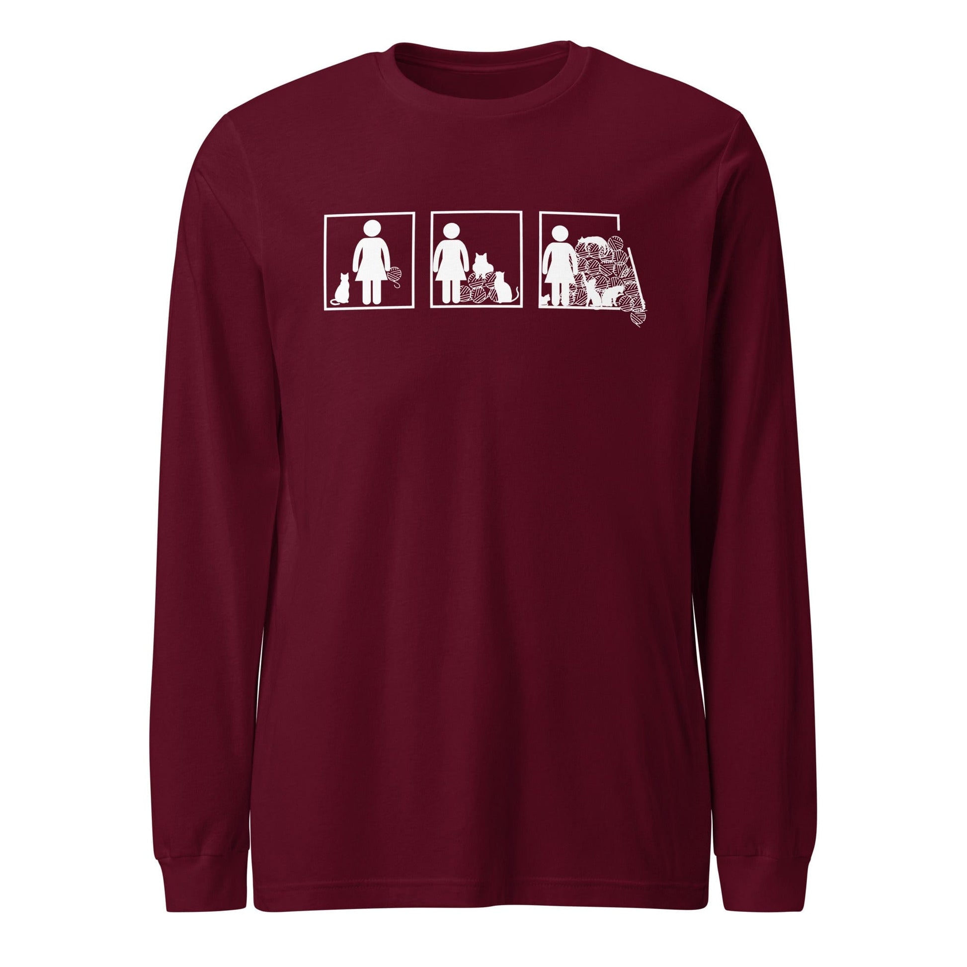 The Inevitable Escalation Long Sleeve Tee Maroon / XS