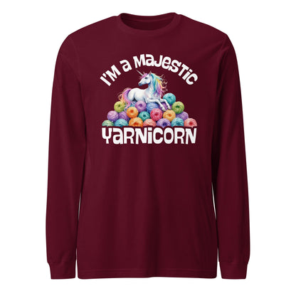 Yarnicorn Long Sleeve Tee Maroon / XS