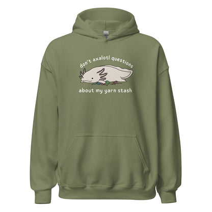 Axolotl Questions Hoodie Military Green / S