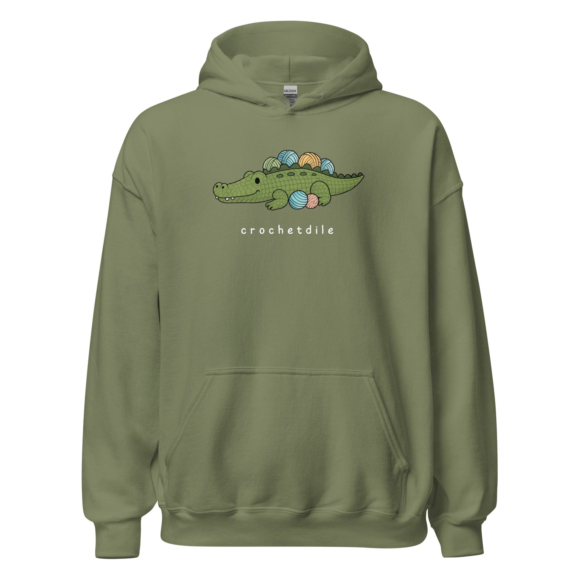 Crochetdile Hoodie Military Green / S