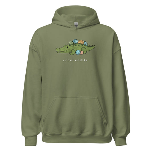 Crochetdile Hoodie Military Green / S