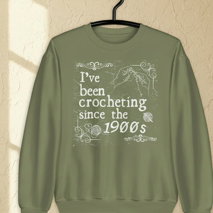 Crocheting Since the 1900s Sweatshirt Military Green / S