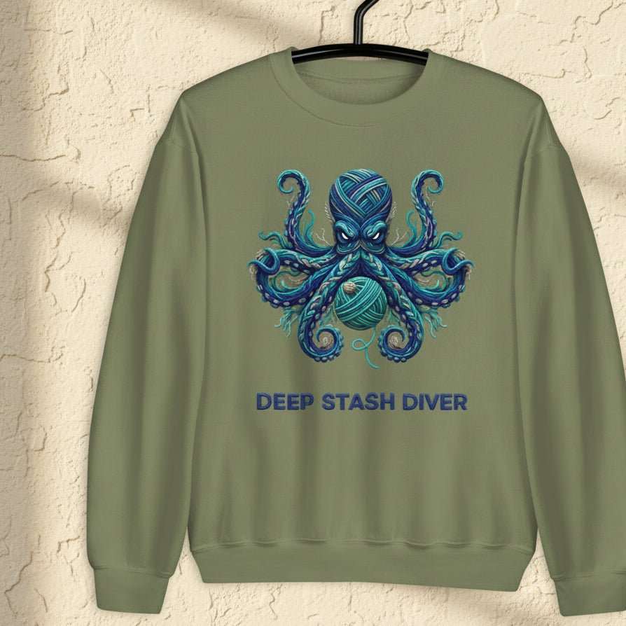 Deep Stash Divers Sweatshirt Military Green / S