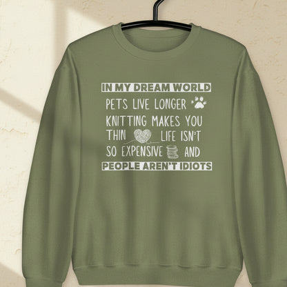 Dream World (knitting) Sweatshirt Military Green / S