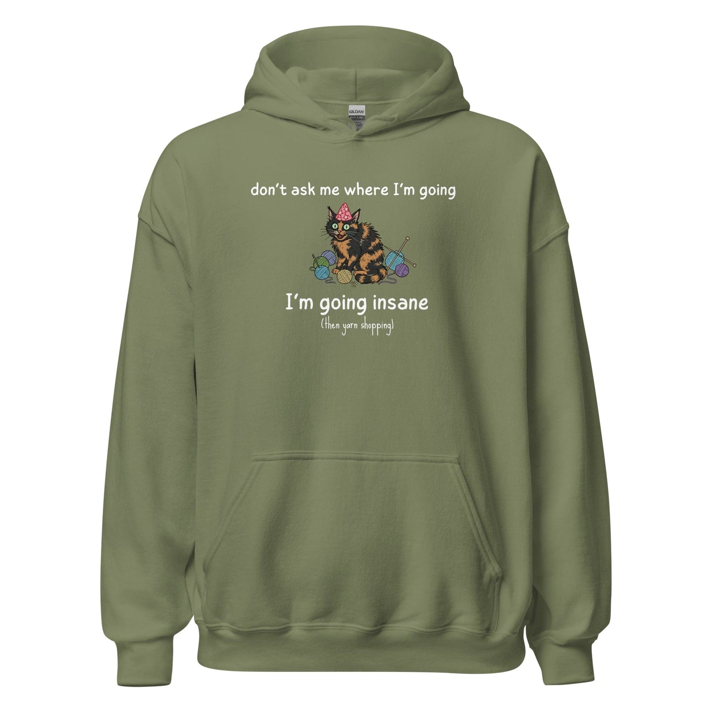 Going Insane Hoodie Military Green / S
