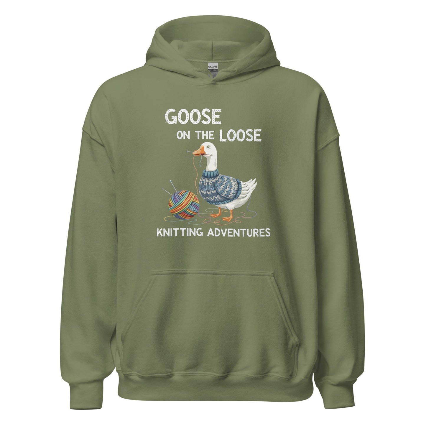 Goose on the Loose Hoodie Military Green / S