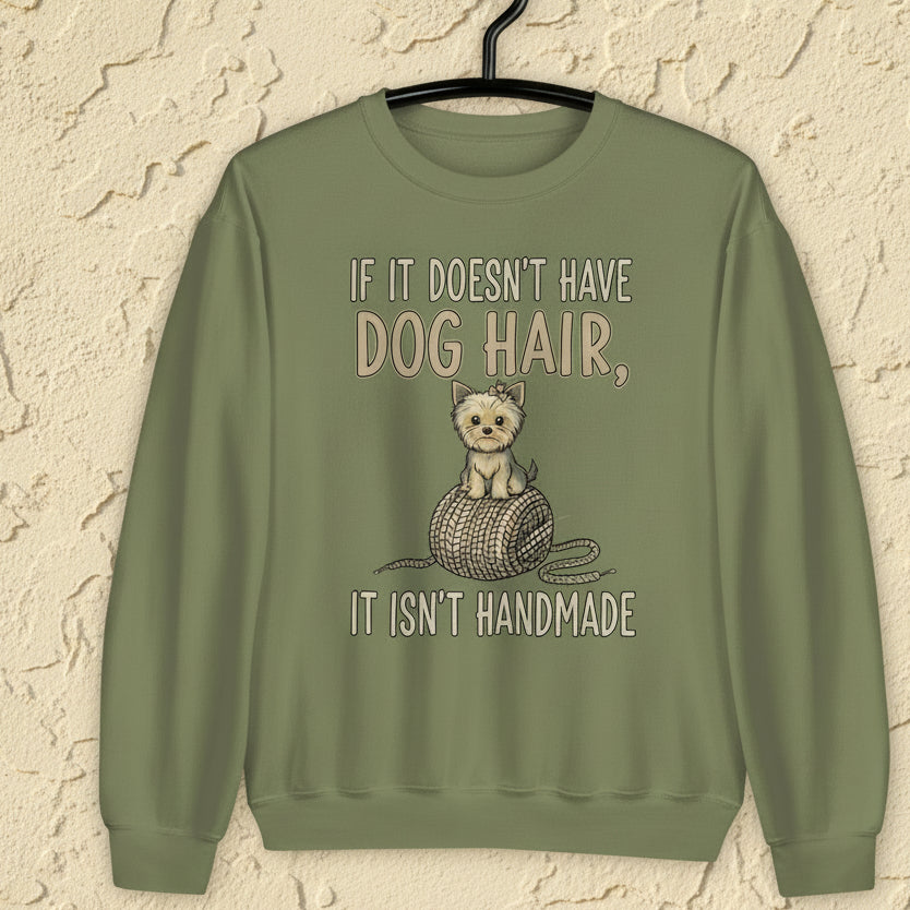 Handmade = Dog Hair Sweatshirt Military Green / S