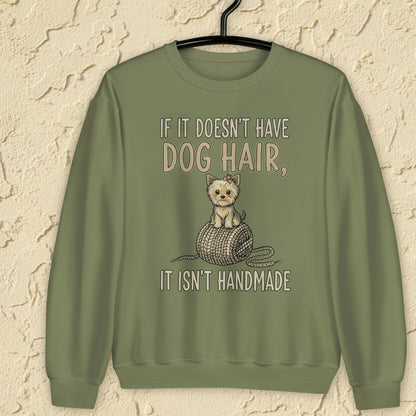 Handmade = Dog Hair Sweatshirt Military Green / S