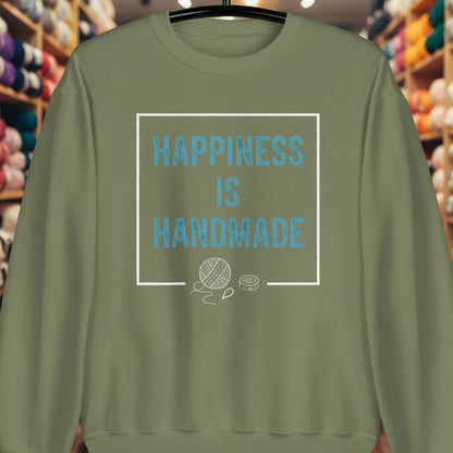 Happiness Is Handmade Sweatshirt Military Green / S