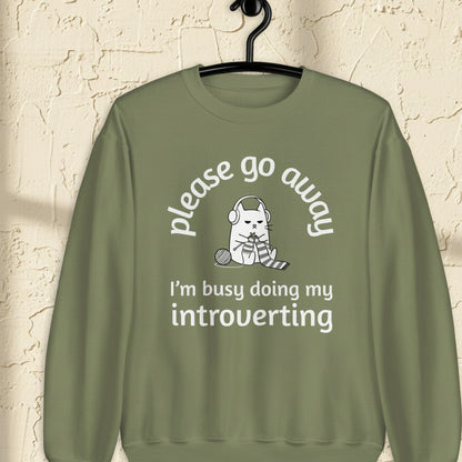 Introverting Sweatshirt Military Green / S