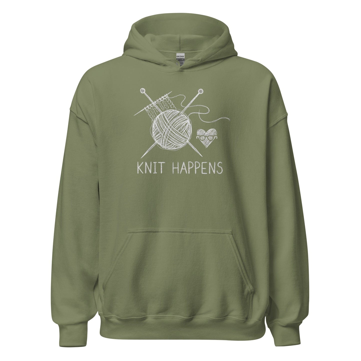 Knit Happens Sketch Hoodie Military Green / S