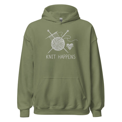 Knit Happens Sketch Hoodie Military Green / S