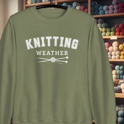 Knitting Weather Sweatshirt Military Green / S