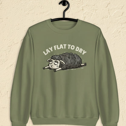 Lay Flat to Dry Sheep Sweatshirt Military Green / S
