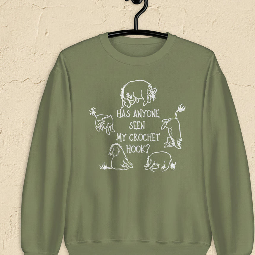 Lost Crochet Hook Sweatshirt Military Green / S