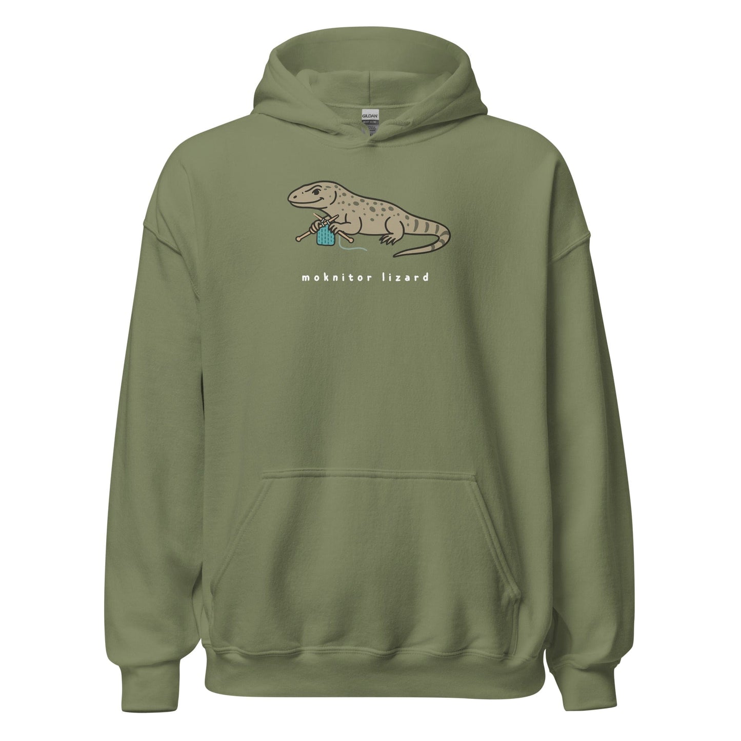 Moknitor Lizard Hoodie Military Green / S