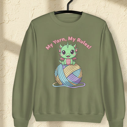 My Yarn My Rules Sweatshirt Military Green / S