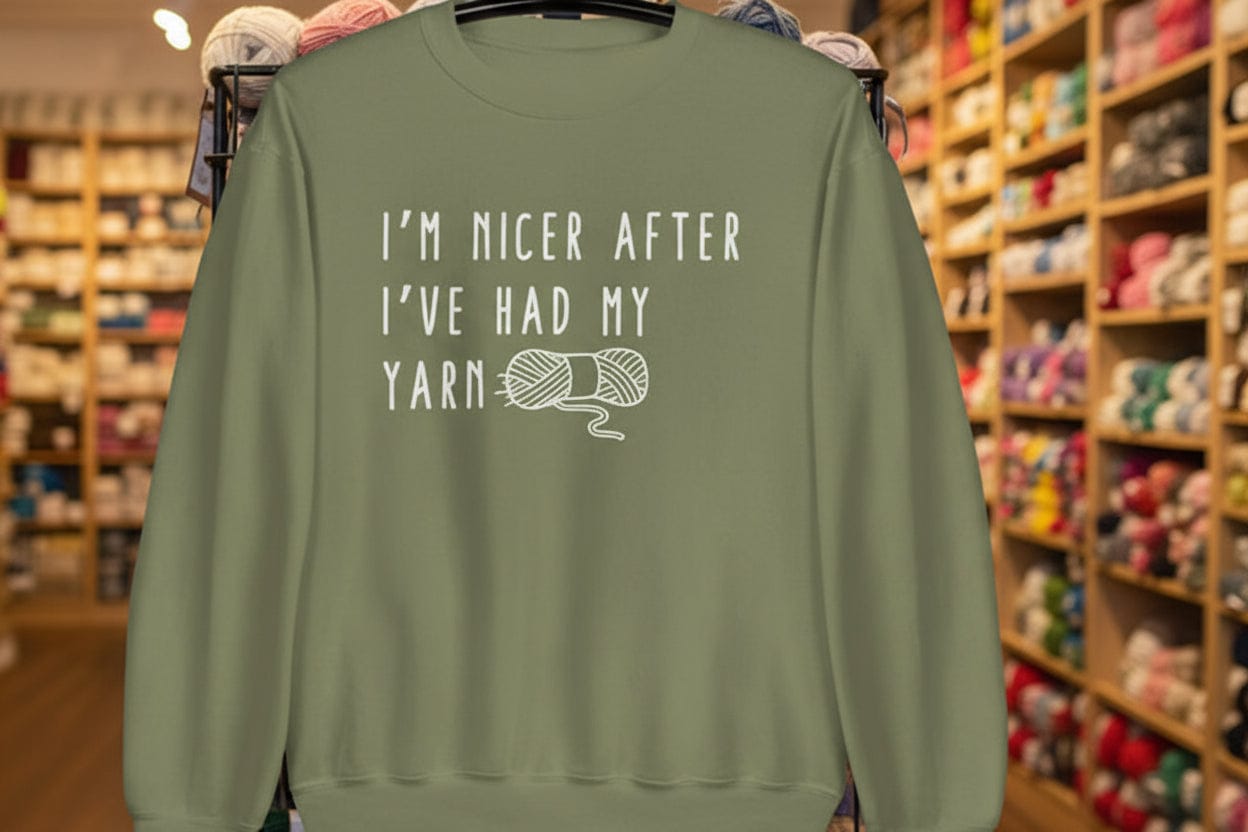 Nice After Yarn Sweatshirt Military Green / S
