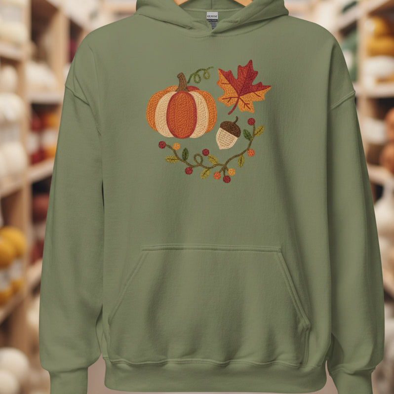 Pumpkin Spice Hoodie Military Green / S