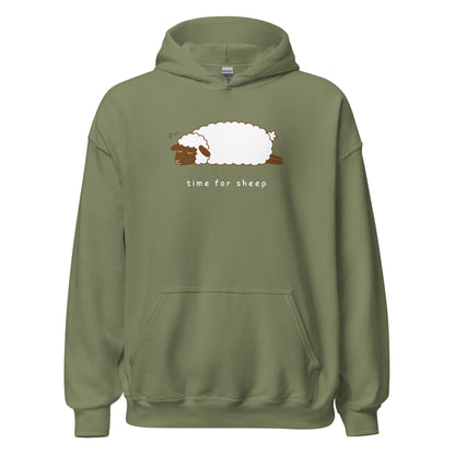 Time for Sheep Hoodie Military Green / S