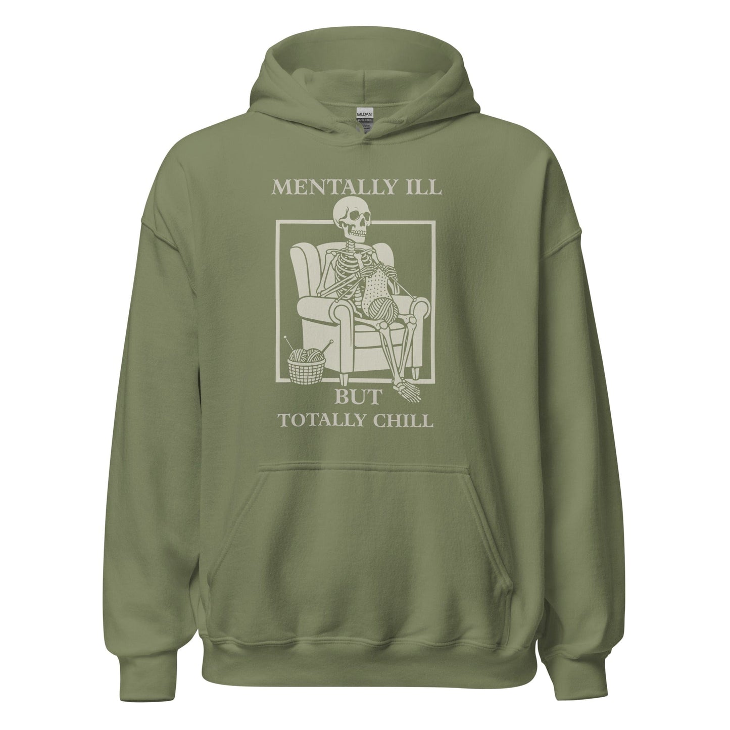 Totally Chill Hoodie Military Green / S