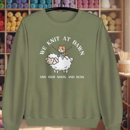 We Knit At Dawn Sweatshirt Military Green / S