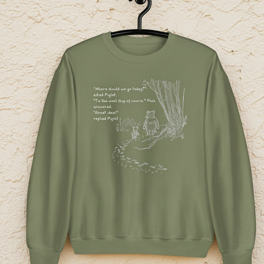 Where Shall We Go Sweatshirt Military Green / S
