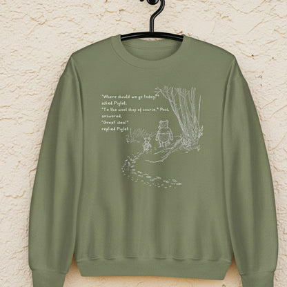 Where Shall We Go Sweatshirt Military Green / S