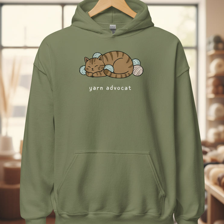 Yarn Advocat Hoodie Military Green / S